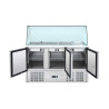 Vitrina refrigerada para ensaladas 4 GN 1/1 - 3 puertas Dynasteel: Almacenamiento óptimo para profesionales.