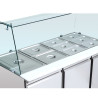 Saladette Refrigerada 4 GN 1/1 - 3 Puertas - Dynasteel