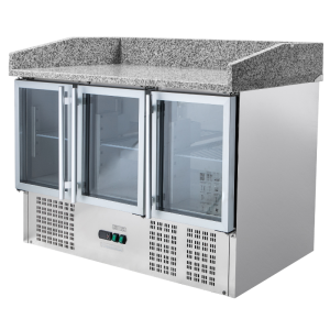 Mueble para Pizza Refrigerado Compacto - 3 Puertas de Vidrio - Dynasteel