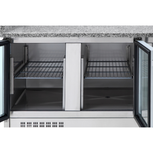 Mueble para Pizza Refrigerado Compacto - 3 Puertas de Vidrio - Dynasteel
