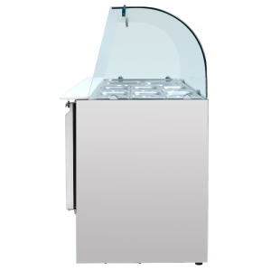 Vitrina refrigerada para ensaladas 4 GN 1/1 - 3 puertas Dynasteel: Almacenamiento óptimo para profesionales.