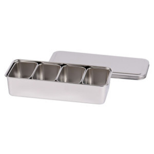 Caja Japonesa Inox 4 Cubetas - Cocina Profesional