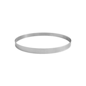 Perforated Stainless Steel Tart Ring Gobel - Ø 100 mm, H 20 mm