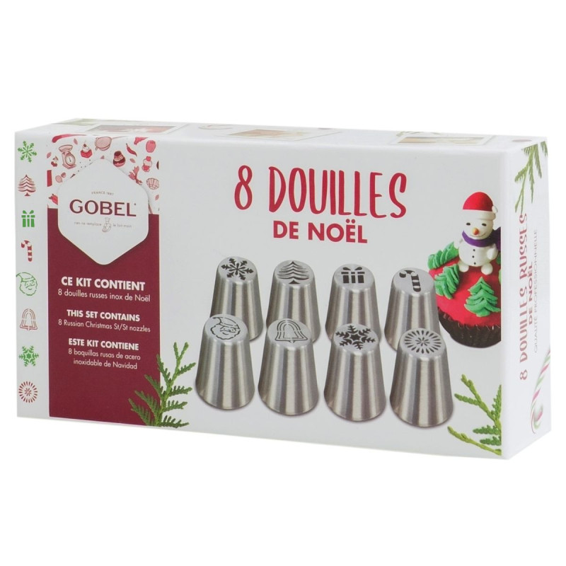 Boquillas de Pastelería Especiales Navidad - Gobel GL365, lote de 8