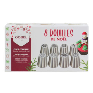 Boquillas de Pastelería Especiales Navidad - Gobel GL365, lote de 8