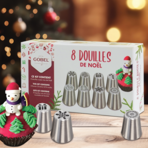 Douilles à Pâtisserie Spéciales Noël - Gobel GL365, lot de 8