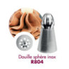 Stainless steel sphere nozzle Gobel 22 mm - Professional pastry accessory