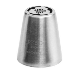 Russian flower nozzle stainless steel 25mm - Professional quality pastry accessory.