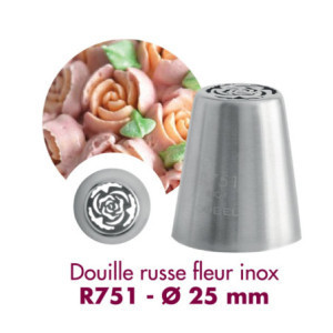 Boquilla Rusa Flor Inox 25mm Gobel - Accesorio Pastelería y Decoración Escuela Pastelería