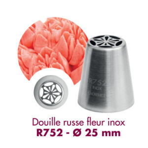 Boquilla Rusa Flor Inox 25mm Gobel - Decoraciones Pastelería