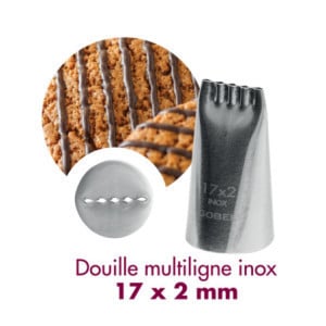 Douille Multilínea Inox 17x2 mm Gobel - Pastelería profesional