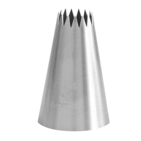 Stainless Steel 15-Tooth Petit Four Nozzle Ø 14mm Gobel