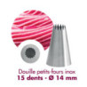 Manga para mini pasteles de acero inoxidable con 15 dientes Ø 14mm Gobel