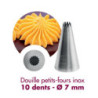 Douille à Petits Fours Inox 10 Dents Gobel Ø 7mm