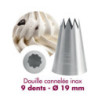 Stainless Steel Fluted Nozzle 9 Teeth Ø19mm Gobel - Professional Quality