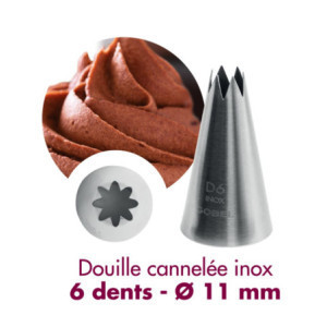 Boquilla Estriada Inox 6 Dientes Ø11mm - Marca Gobel