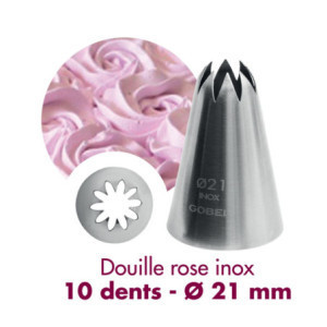 Douille Rosa Inox 10 Dientes ⌀21mm Gobel cocina repostería