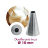 Stainless Steel Plain Nozzle ⌀ 10 mm - Ideal for Professional Pastry