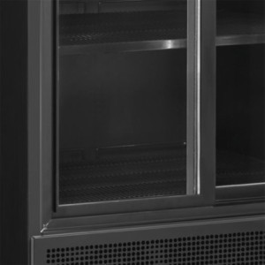 Vitrina Refrigerada TEFCOLD 2 Puertas de Vidrio Negra 707 L