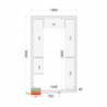 Panneau Chambre Froide 1800x3000x2120mm TEFCOLD - Aislamiento 80mm