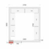 Panneau Chambre Froide TEFCOLD - 2700x3000x2120 mm | Aislamiento 80 mm