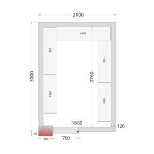 TEFCOLD Cold Room Panel 2100x3000x2200 mm: Reliable & Efficient Storage