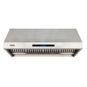 Hotte Complète avec Led, Moteur et Variateur - Longueur 1200 mm - CombiSteel
