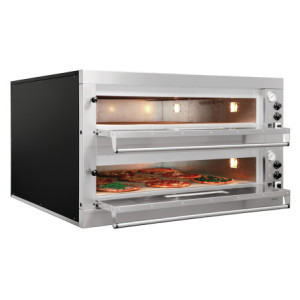 Cuatro hornos de pizza Bartscher ET205 2BK 1050x1050 - Horno profesional para 18 pizzas