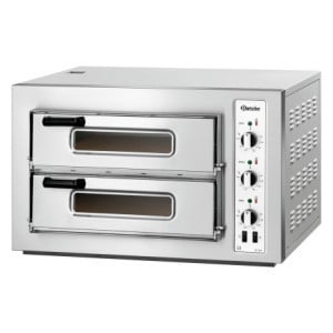 Horno para pizza NT 502 Bartscher: Horno profesional doble para 8 pizzas