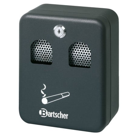 Black wall-mounted ashtray Bartscher 860000 | Professional use