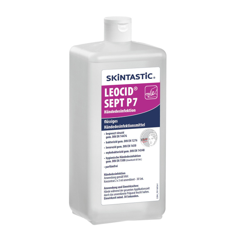 Desinfección efectiva con SKINTASTIC® LEOCID SEPT P7 - Bartscher