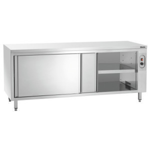 Professional stainless steel warming cabinet - 2000mm dimensions