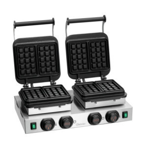 Professional Bartscher waffle maker with 2 tanks - Quick and crispy cooking