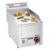 Plancha GPL 320E-G Bartscher: Placa lisa cromada y potencia de 3000W