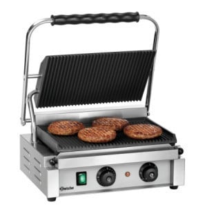 Grill de contacto Panini-T Bartscher: Grill de contacto de alto rendimiento para paninis y sándwiches