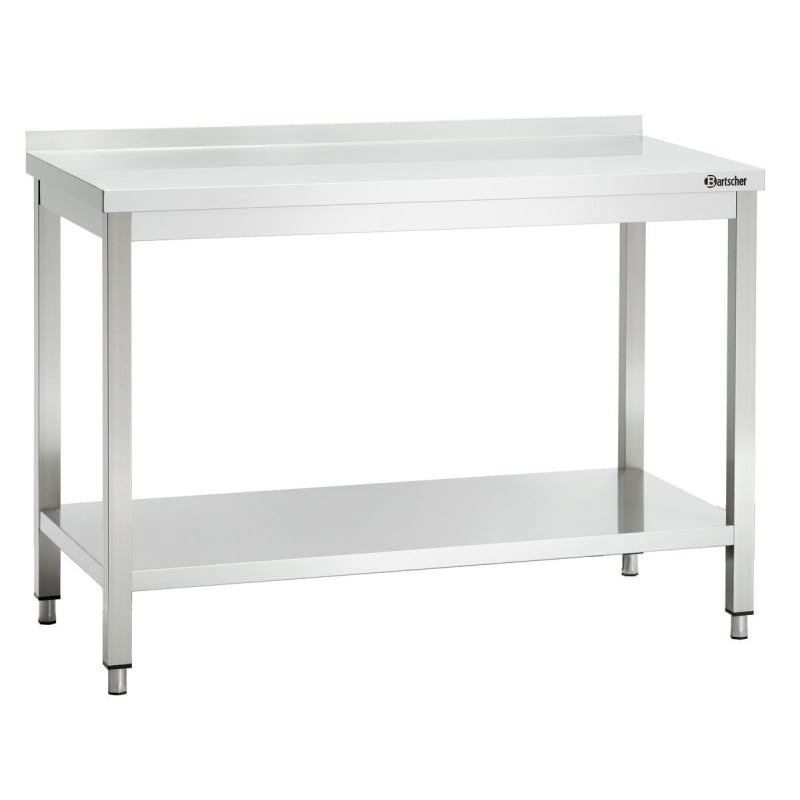 Table de travail professionnelle en inox Bartscher, L1200, 600 - Hauteur réglable