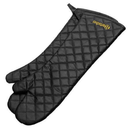 Bartscher 600 cotton black oven gloves: Protection up to 250°C