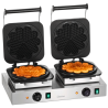 Professional waffle maker Bartscher 2HW211 - Heart-shaped waffles in stainless steel