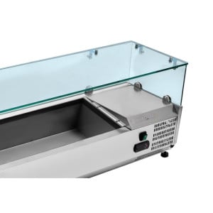 Saladette Refrigerada para Colocar con Vidrio - 9 x GN 1/4 Dynasteel | Calidad y Práctica