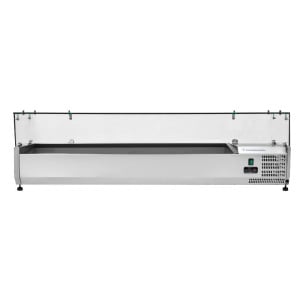 Saladette Refrigerada para Colocar con Vidrio - 7 x GN 1/3 - Dynasteel