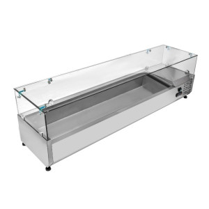 Refrigerated Saladette to Place with Glass - 8 x GN 1/3 - Dynasteel