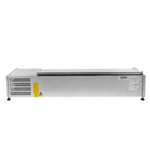 Refrigerated Saladette to Place Stainless Steel Lid - 6 x GN 1/3 - Dynasteel