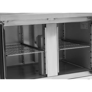 Mesa Refrigerada Positiva GN 1/1 Con Respaldo - 2 Puertas - Dynasteel