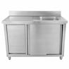 1 Bowl Sink Unit with Backsplash and Bin - 1200 x 600 mm - Dynasteel