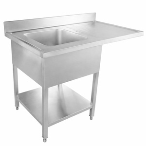 Fregadero con Lavavajillas, Backsplash y Estante - 1200 x 600 - Escurridor a la Derecha - Dynasteel