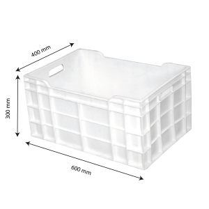 Caja 600 x 400 Llena 60 L Blanco - Gilac