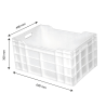 600 x 400 Full Crate 60 L White - Gilac