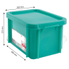 Bac Rectangular 15 L con Tapa Verde HACCP - GILAC