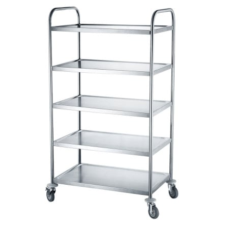 Chariot de Service Inox 5 Plateaux - Hendi