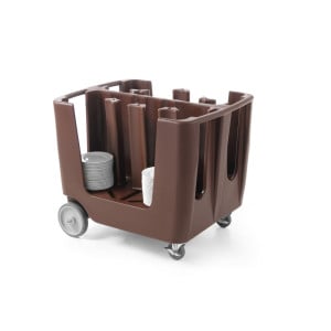 Carro de platos con columnas simétricas Cambro